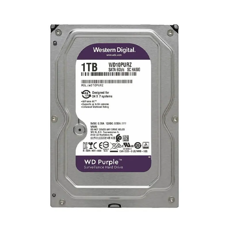 هارد اچ دی دی اینترنال وسترن مدل WD Purple با ظرفیت 1 ترابایت