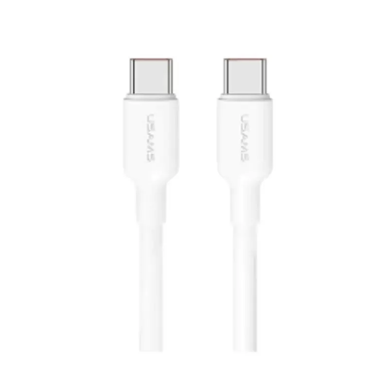 کابل شارژ USB-C to USB-C یوسمز مدل US-SJ625 با طول 50 سانتی‌متر توان 100 وات